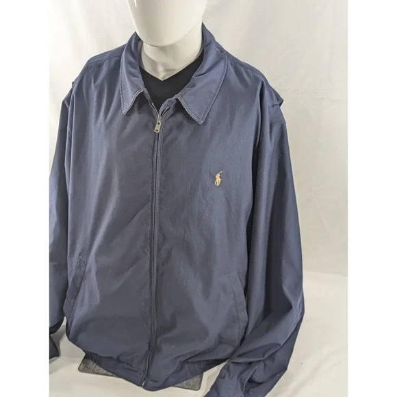 Vintage Polo Ralph Lauren Jacket Mens 2XLT XXL Tall Full ZipWindbreaker Lined